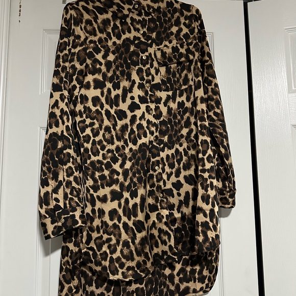 Dress Day Dresses & Skirts - Leopard Print Long Sleeve Dress